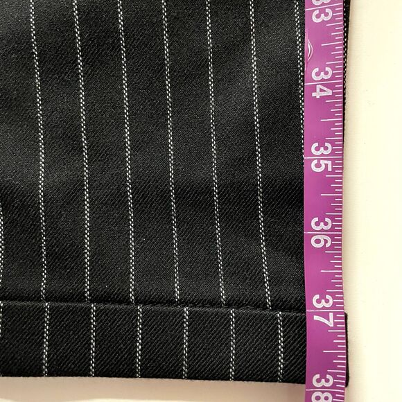 Forever 21 Black Striped High-Waisted Pants Size M NWT - Picture 7 of 11